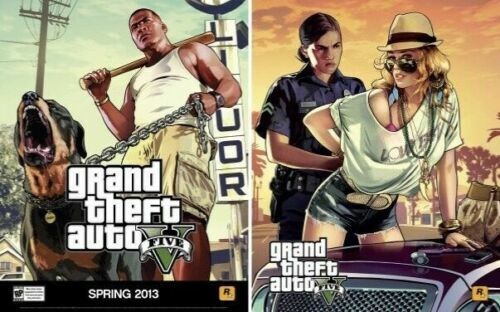 Grand Theft Auto V Poster 2 Sided GTA Franklin Clinton Officer Vasquez  Lacey Jon