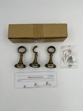 Williams Sonoma Curtain Bracket Assembly Hardware Kit Simple Barral Circle Brass