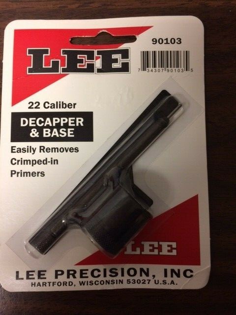 Lee22 Caliber Decapper and Base#90103