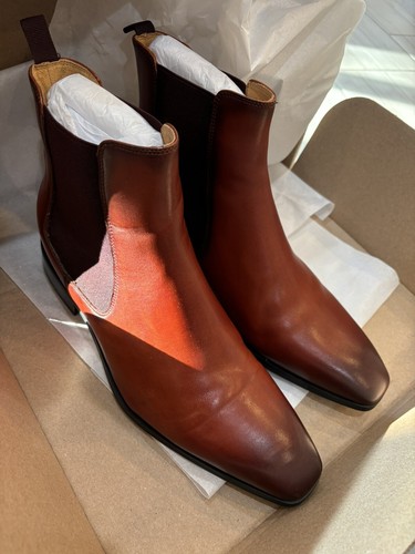 US11.5 CHAMARIPA 2.76" Zapatos Elevadores Hombres Aumento de Altura Marrón Botas Chelsea - Imagen 2 de 3