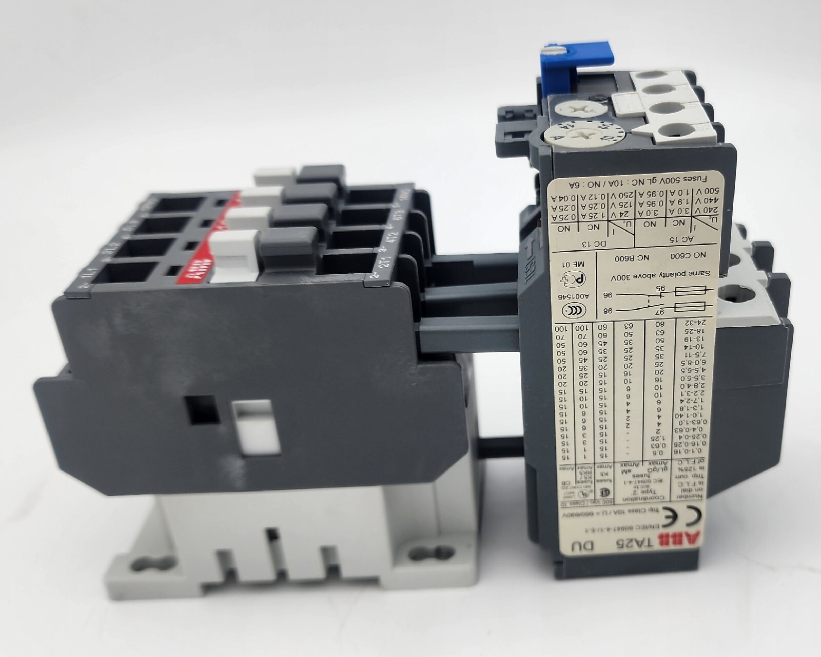 ABB A163010 Contactor AC110V, TA 24 DU Thermal Overload Relay + Reset