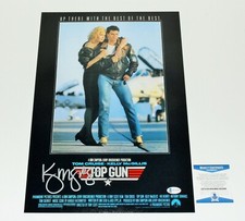 ACTRESS KELLY MCGILLIS SIGNED 'TOP GUN' 12x18 MOVIE POSTER BECKETT COA CHARLIE