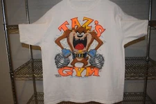 Taz Tazmanian Devil Gym vtg Single Stitch t shirt Men's XL RARE gold's gym