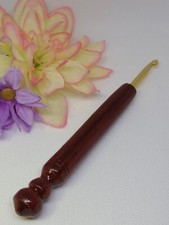 REDHEART WOODEN handmade 5 mm/ H EXOTIC WOOD crochet hook, ERGONOMIC made in USA