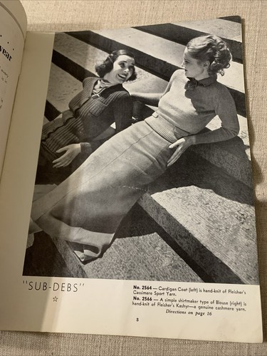 Fleishers Classic Hand Knits For Men & Women Pattern Booklet Vol 43 Vintage 1936 - Bild 9 von 13