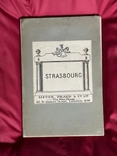 Vintage Map Cloth on card folding of Strasbourg & Area, Sifton Praed cover