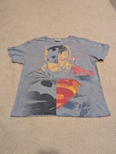 Vintage Batman Vs Superman Grey Shirt Sz M Made In USA