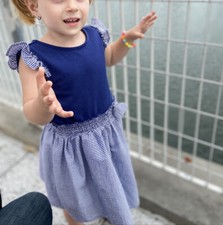 Navy/white dress, size 3T