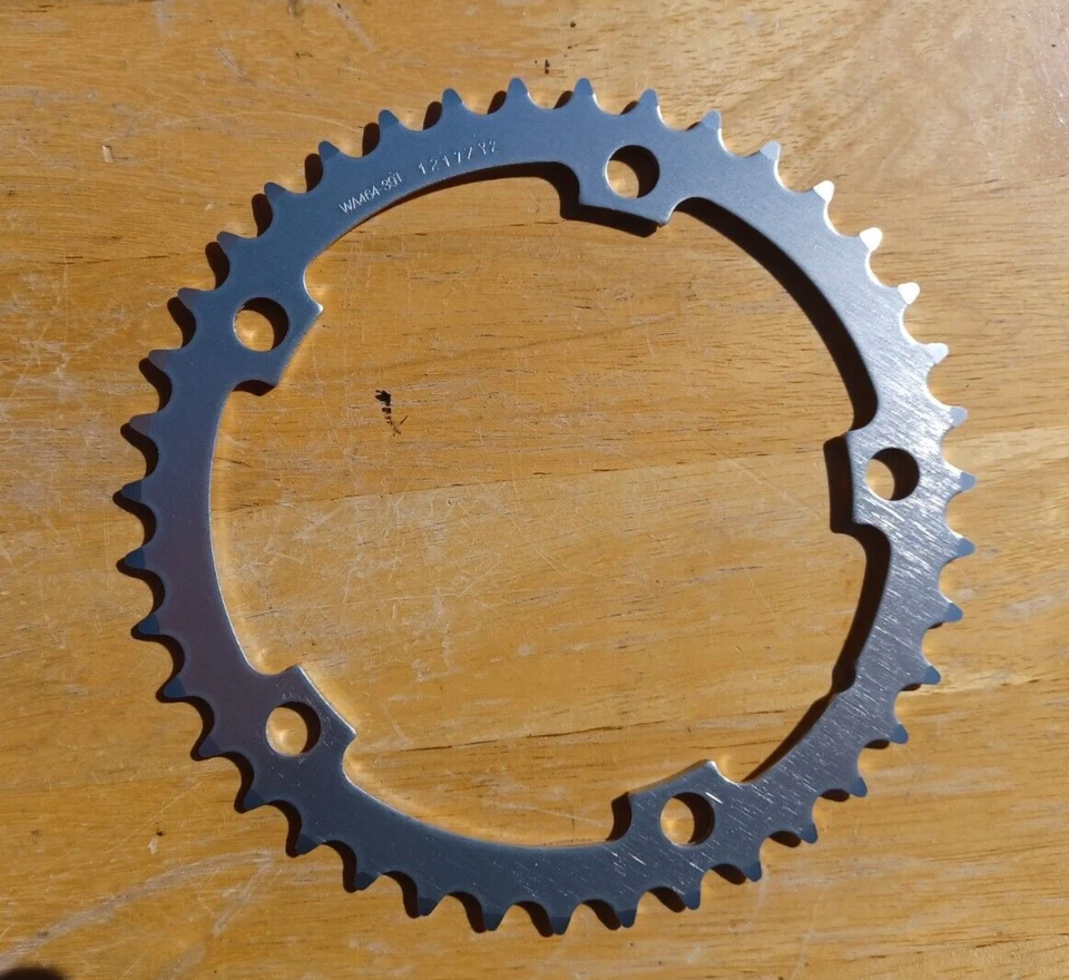 NOS FSA Gimondi Silver Alloy Road Chainring Wheel 130 x 39T- 3/32 - Fits Shimano - Image 2 of 4