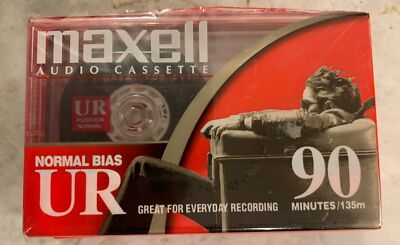Maxwell UR 90 Minute Blank Audio Cassette Tapes Sealed Vintage Lot Of 2