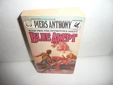 BLUE ADEPT by Piers Anthony Del Rey PB 1988 16th Print Sci Fi Fantasy Good