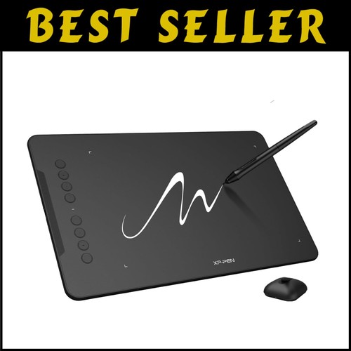 Lightweight Portable Drawing Tablet - 16,384 Levels Pressure & 60° Tilt Support