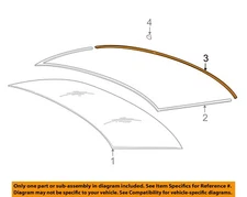 BMW OEM 04-10 525i Back Glass Reveal Moldings-Lower Molding 51317115413