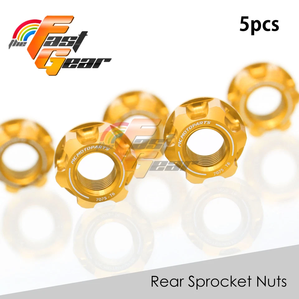 Tuerca de piñón trasera de aluminio DORADA para Triumph Adventurer 900 96-01 00 99 98 97 Foto 3 de 4