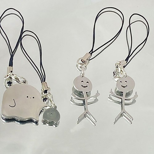 Halloween Ghost Mobile Phone Lanyard Cute Cartoon Metal Ghost Phone Strap - 第 1/16 張圖片