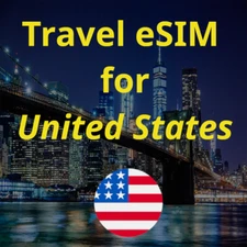 United States Prepaid Data SIM eSIM | 5-20GB, 30-90 Days | Roaming On-the-Go