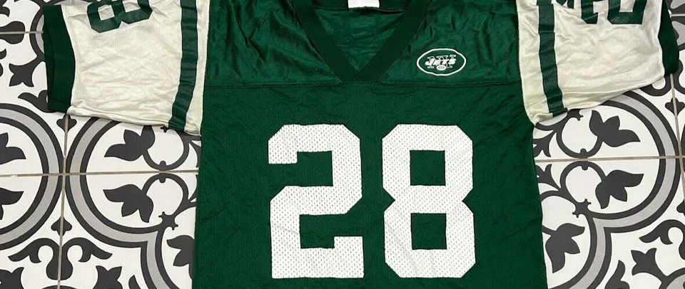Camiseta de fútbol americano para niños Curtis Martin #28 New York Jets Starter NFL niños pequeña Foto 3 de 4
