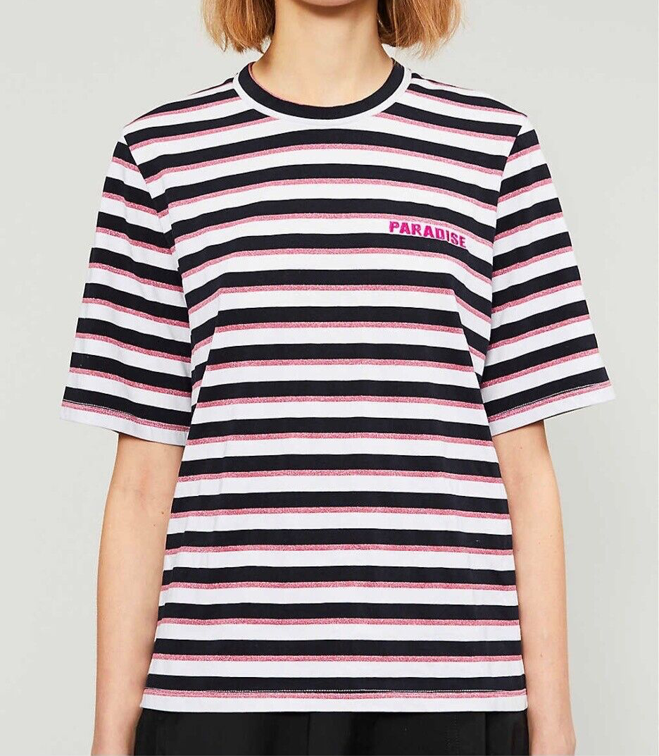 T-MAJE Lamé T-shirt Black / Gray for Women | Maje