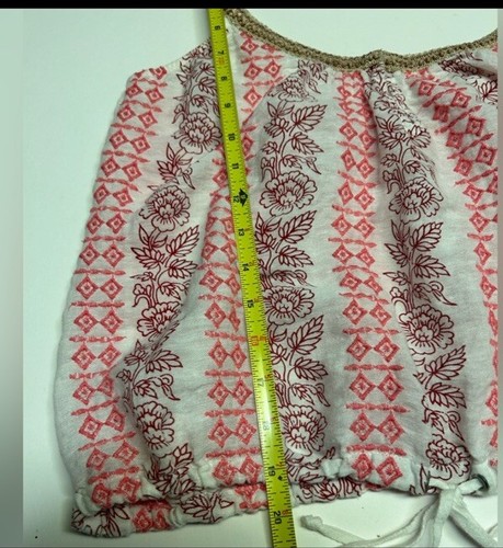 Free People sexy tief ausgeschnittenes Puff-Tanktop Blumendruck unten zum Binden 4/Small - Bild 9 von 12