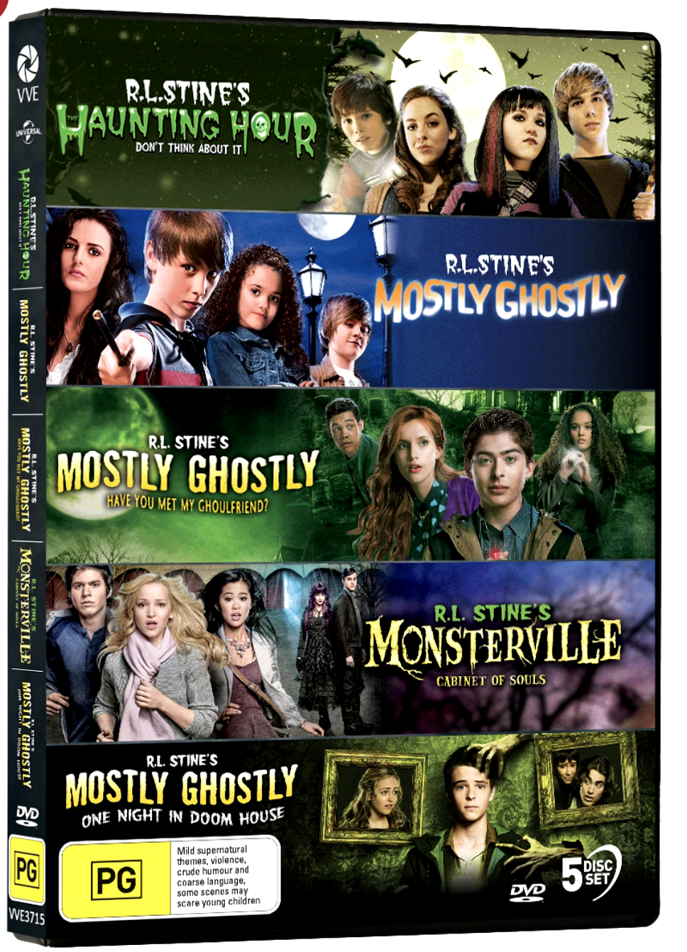R.L. STINE COLLECTION 5 Films DVD New (Ghostly, Monsterville, Haunting Hour)