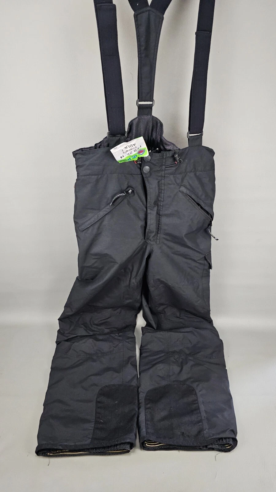 Men's Rossignol Ski Pants Size Medium Black w/ Suspenders