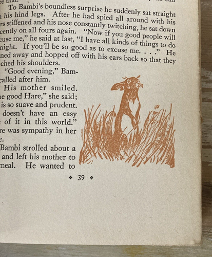 Vintage HCDJ childrens book Bambi Felix Salten illus 1931 Simon Schuster Grosset - Imagen 10 de 11