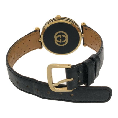 GUCCI 2000M 2040M Watch 30mm Quartz Black Dial Mens Vintage