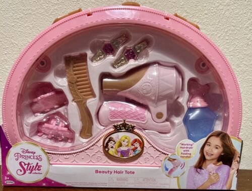 Disney Princess Style Collection Beauty Hair Tote Playset Working Hair Dryer New - Picture 1 of 17