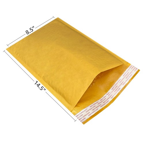 UOFFICE 1000 Kraft Bubble Mailers 8.5x14.5" - #3 Sobres acolchados autosellantes - Imagen 2 de 11