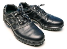 FOOT JOY CONTOUR SERIES BLACK LEATHER GOLF SHOES SOFT CLEATS MENS 8 M GREAT
