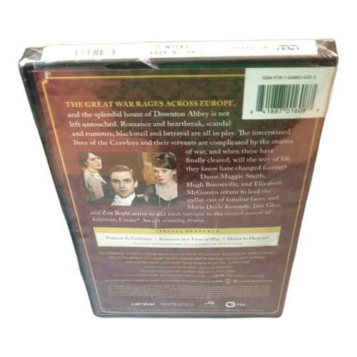 Downton Abbey Season 2 Dame Maggie Smith Hugh Bonneville DVD New Sealed - Foto 4 di 4