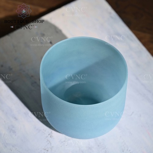 432Hz 8" G Fusion Crystal Singing Bowl Lapis Lazuli Gem Color Sound Heal Bath - Picture 3 of 5