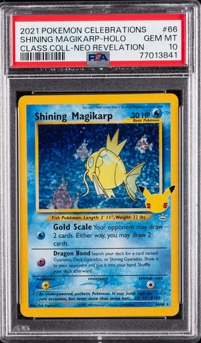 2021 POKEMON CELEBRATIONS CLASSIC COLLECTION #66 SHINING MAGIKARP-HOLO PSA 10