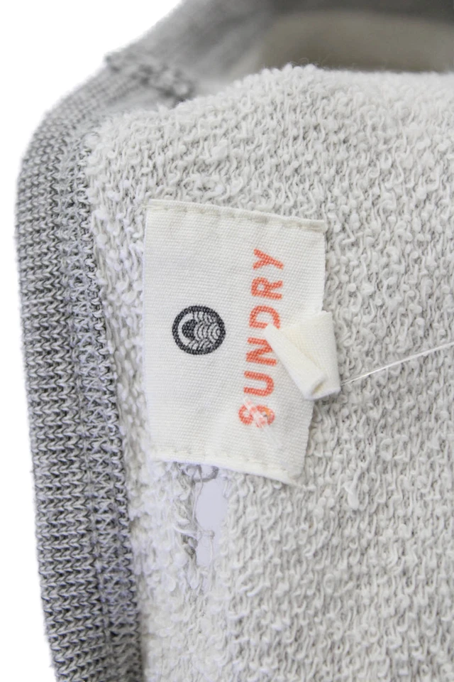 Sundry Womens Splatter Paint Distress Crew Neck Pullover Sweatshirt Gray Size 1 - Image 4 of 4