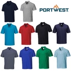 Mens Portwest Polo Shirt Naples Work Casual Comfort Durable Workwear B210 S-3XL