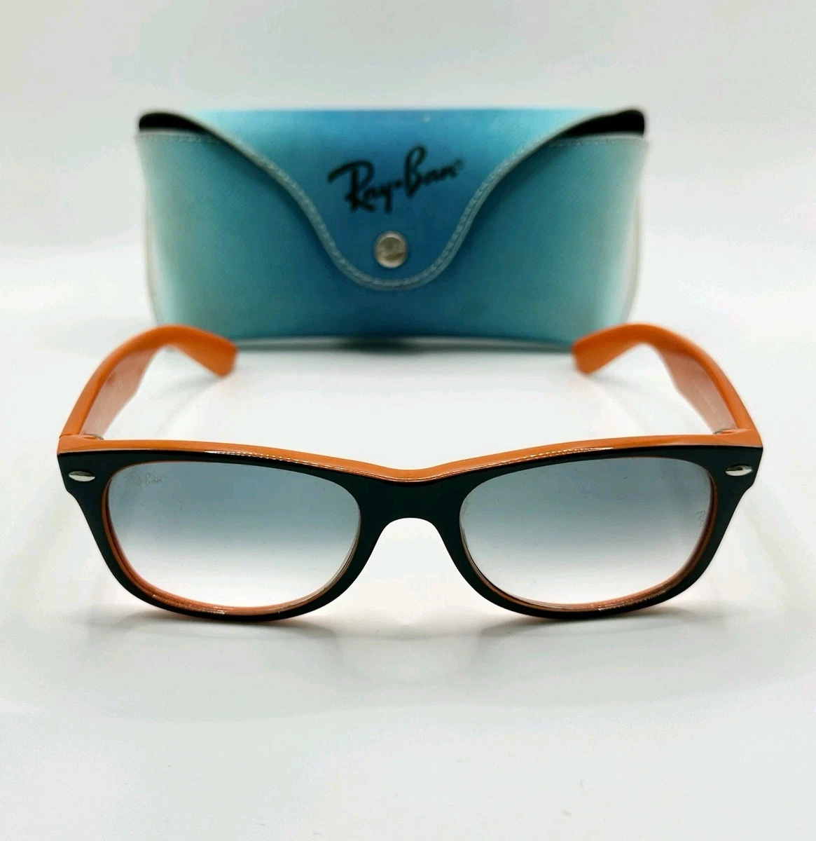 Ray Ban RB2132 NEW WAYFARER - Orange / Blau - Größe 52/18 - Inklusive Etui