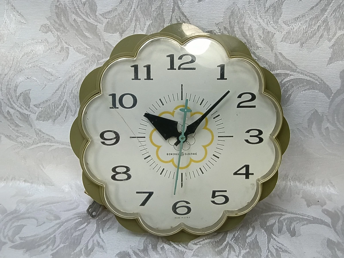 vintage flower wall clock products for sale | eBay