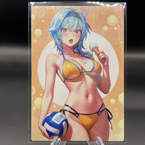 Eula Genshin Impact Anime Waifu Card Doujin ACG Goddess Holo - Picture 2 of 4