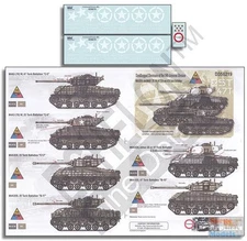 1/35 Echelon Decals #356219 Sandbagged Shermans 14th AD