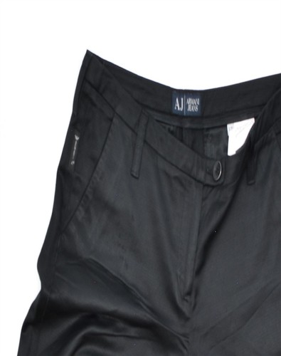 ARMANI JEANS Womens Straight Chino Trousers EU 42 Large W32 L29 Black EM10 - Picture 3 of 4