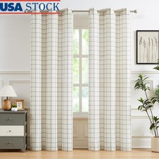 Geo Trellis Light Filtering Grommet Curtain Panels Window Treatment Set New