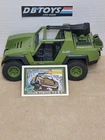 Vintage GI Joe Vamp Jeep Vehicle w/ Trading Card ARAH 1982 - NICE - PLEASE READ