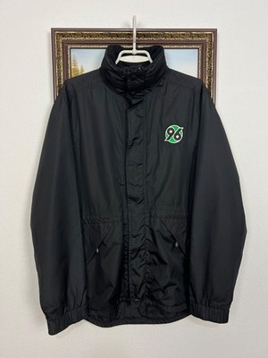 Vintage Hannover 96 Fußball Jacke Fußball Regen Kapuze Track Top Schwarz Größe M