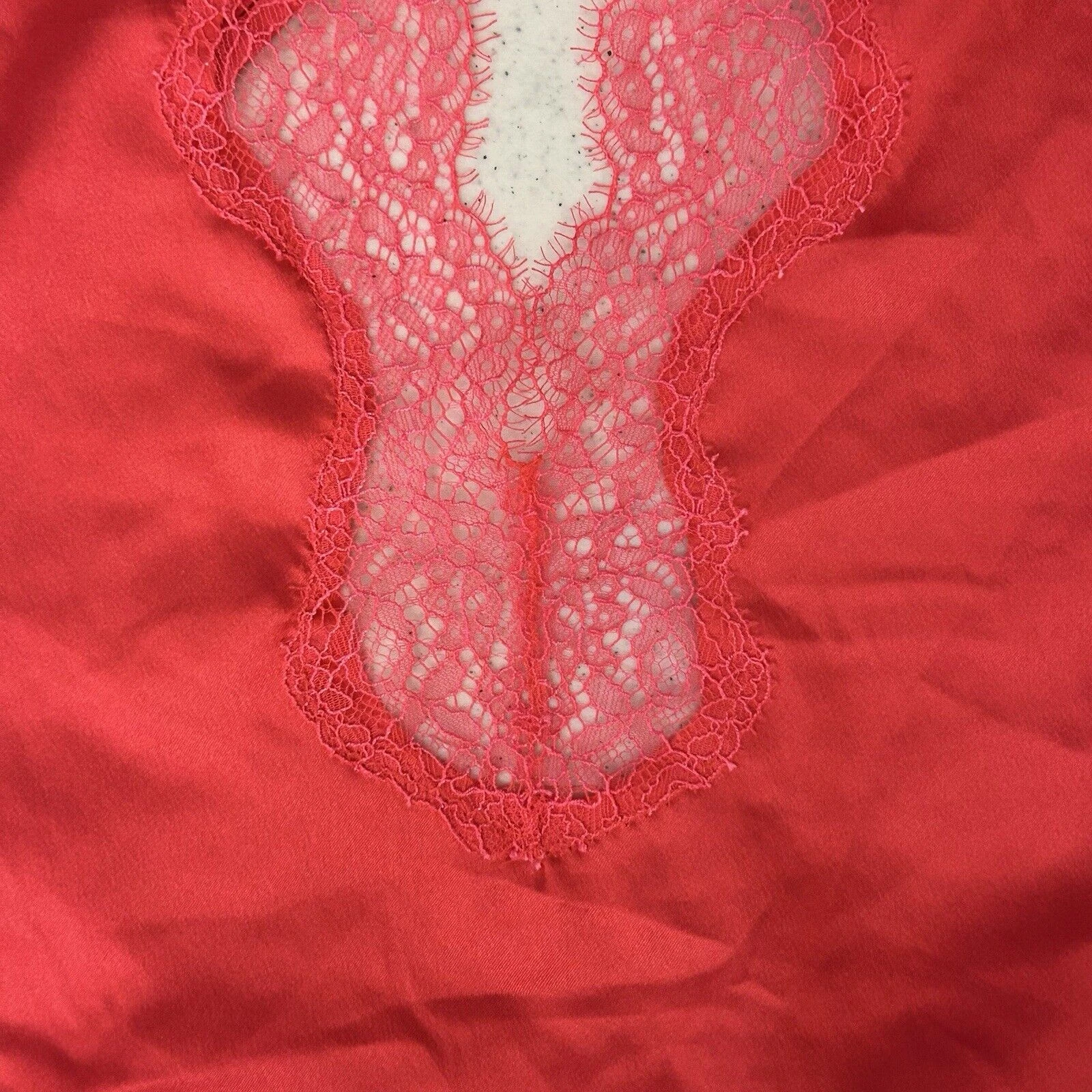 UNDERCOVER Victoria's Secret Chemise donna grande corallo rosa pizzo sexy angelo con spalline