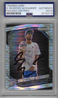 【PSA鑑定済】SHAI GILGEOUS-ALEXANDER 直筆サインユニ 2024-25 Prizm Black #164 Shai Gilgeous-Alexander Signed MVP Pulsar
