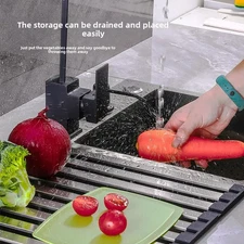 Stainless Steel Expandable Sink Rack – Dish Drainer Basket, 42 × 32.5 cm