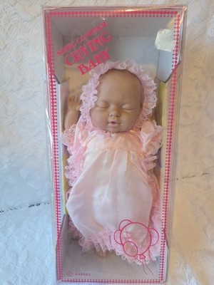 Vintage Vinyl Sonic Control Crying 14'' Baby Doll 1991 Noise Activated -WORKS