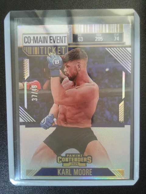 2025 Panini Contenders PFL Karl Moore #42 Co-Main Event Ticket 37/49