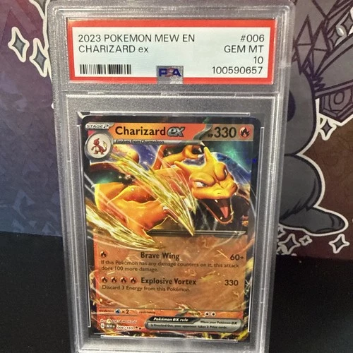 Pokémon Charizard ex 006/165 Scarlet & Violet 151 Double Rare Holo PSA 10