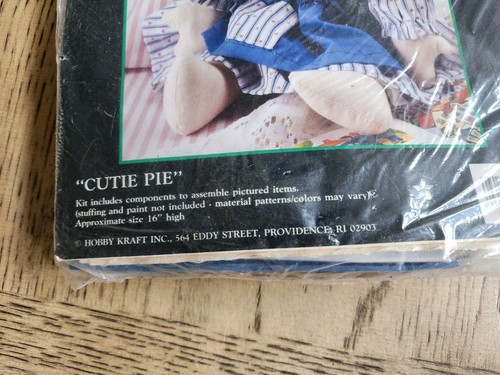 Rag Doll Kit Hobby Kraft Cutie Pie New Vintage #9597 Make Your Own Rag Doll Kit - Picture 3 of 4